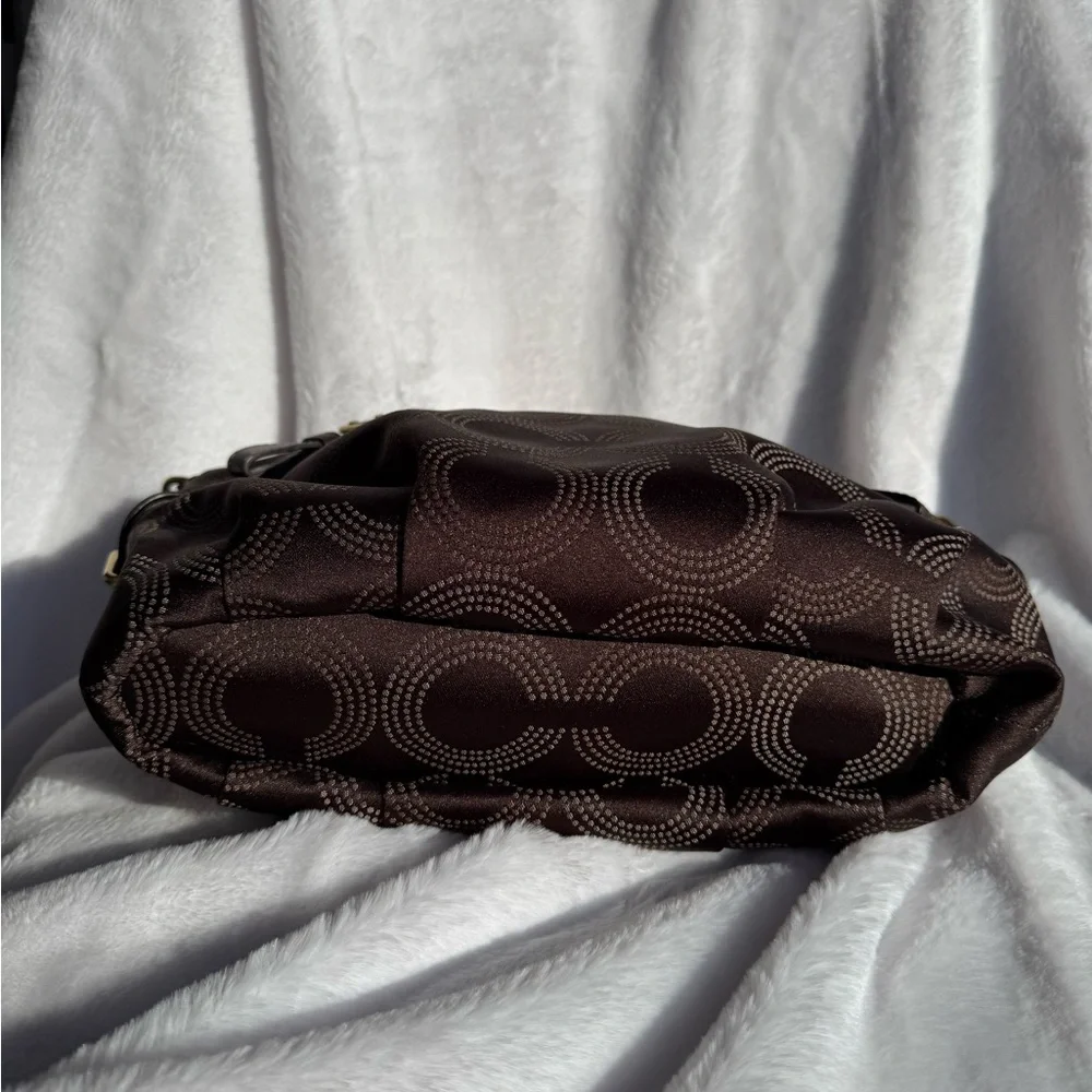 Coach Brown Satchel with Signature Monogram - Picture 3 of 10